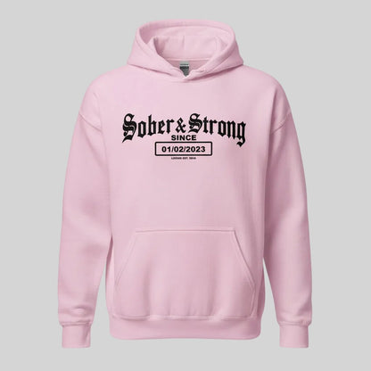 Old School Sober Recovery Hoodie fit detail (view 39)