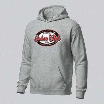 Sober Club Badge Recovery Hoodie packaging detail (view 38)
