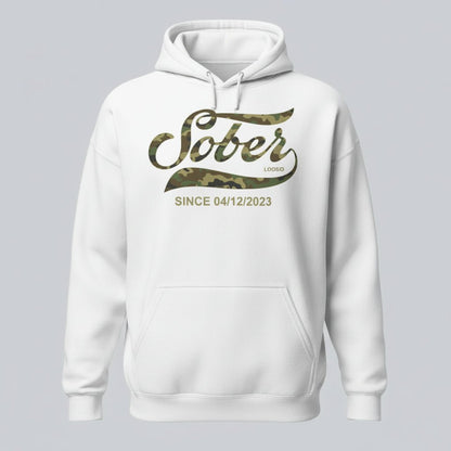 Sober Since Camo Recovery Hoodie packaging detail (view 28)