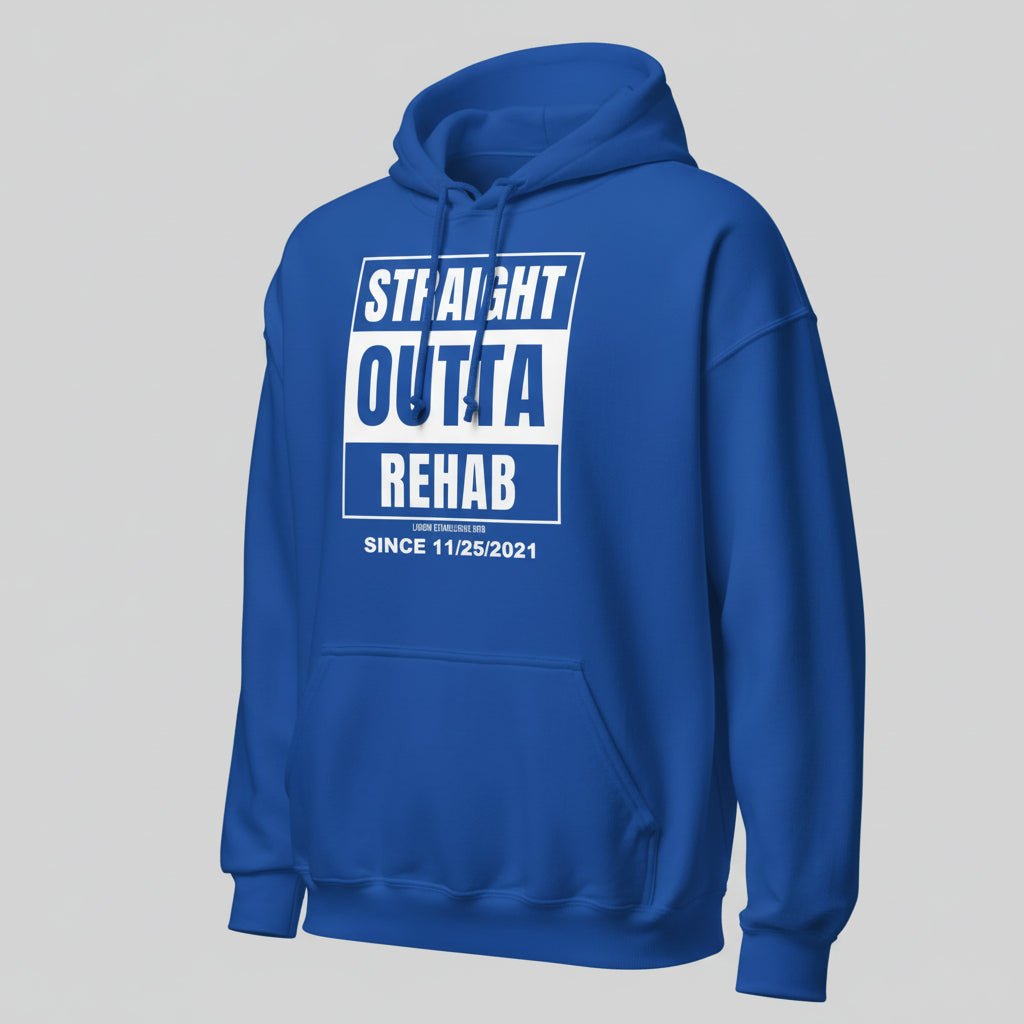 Straight Outta Rehab Recovery Hoodie graphic detail (view 34)