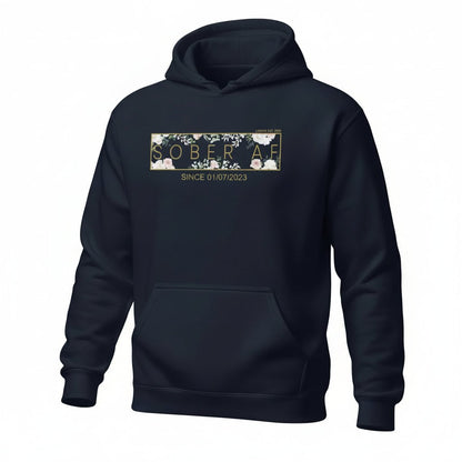 Sober AF Flower Recovery Hoodie lifestyle view (view 5)