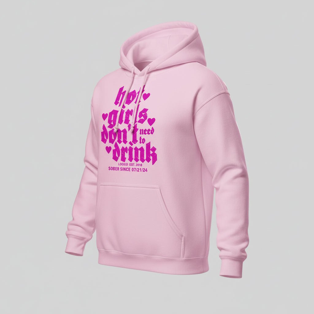 Hot Girls Don't Drink Recovery Hoodie fit detail (view 39)