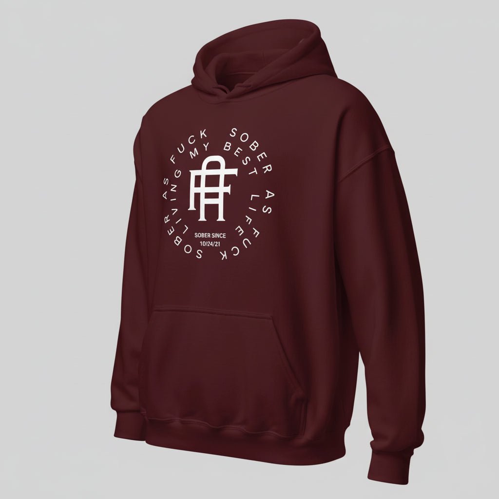 Living My Best Life Recovery Hoodie featuring the design (view 31)