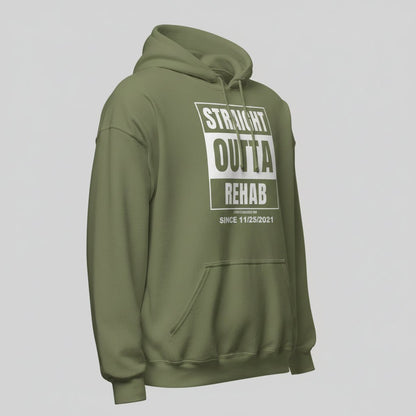 Straight Outta Rehab Recovery Hoodie graphic detail (view 14)