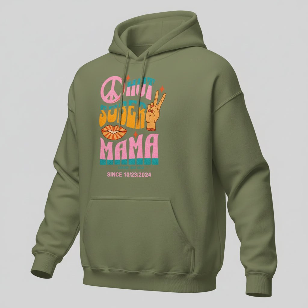 Hot Sober Mama Recovery Hoodie graphic detail (view 24)