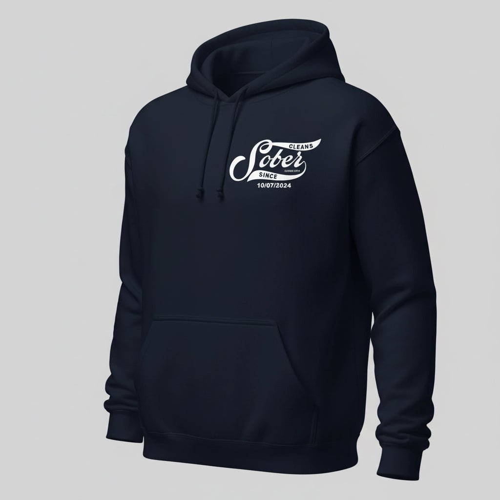 Sober Since Recovery Hoodie fit detail (view 9)