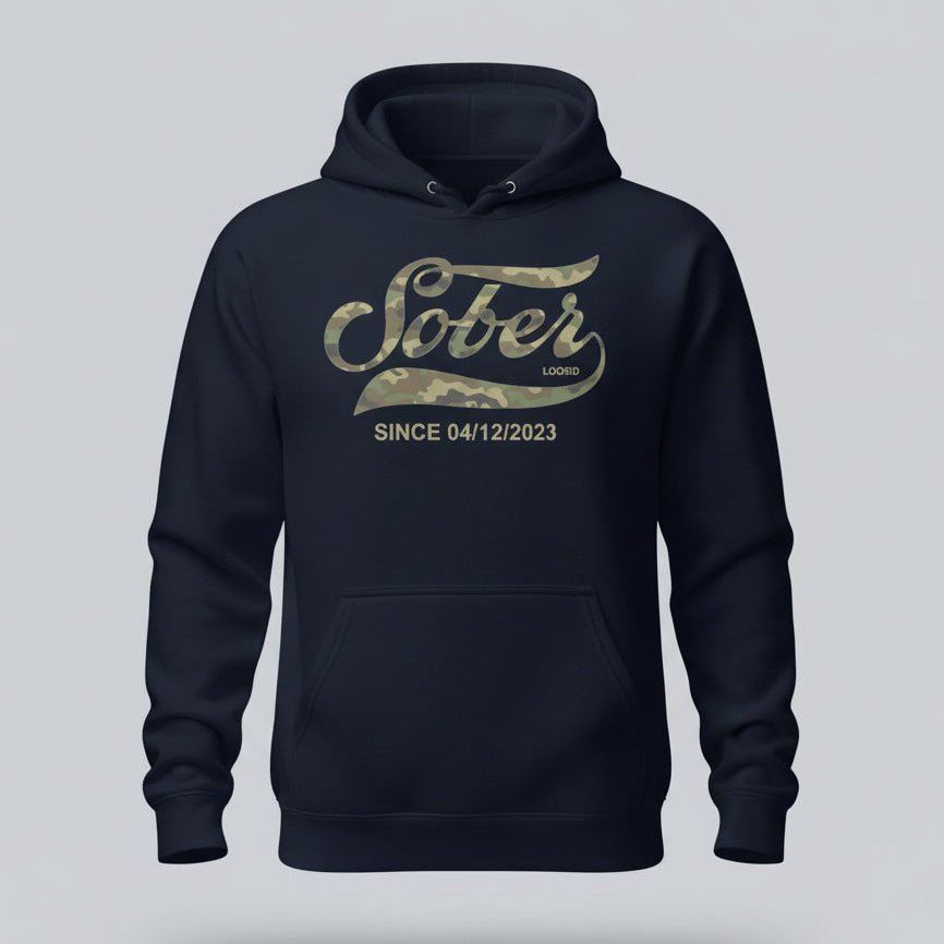 Sober Since Camo Recovery Hoodie packaging detail (view 38)