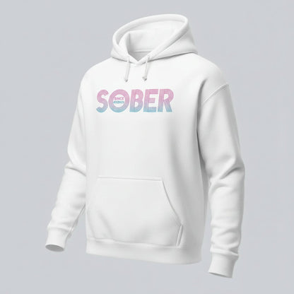Retro Sobriety Date Recovery Hoodie featuring the design (view 11)