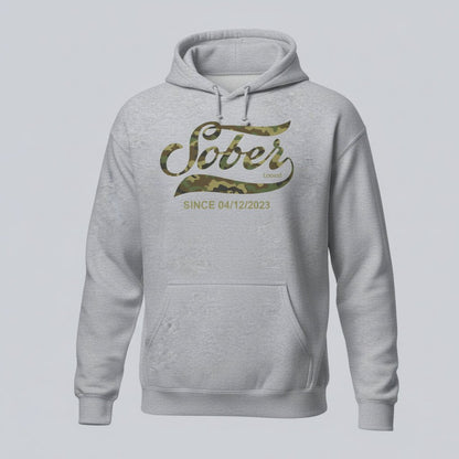 Sober Since Camo Recovery Hoodie packaging detail (view 18)