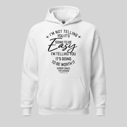 I'm Not Telling Custom Sobriety Date Recovery Hoodie packaging detail (view 8)