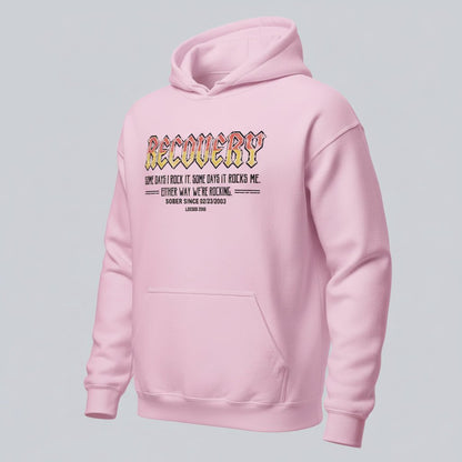 Recovery Rock Recovery Hoodie flat lay styled image (view 33)