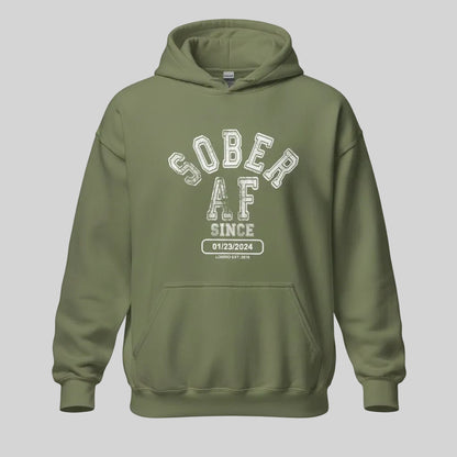 Sober AF Since Recovery Hoodie packaging detail (view 18)