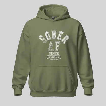 Sober AF Since Recovery Hoodie packaging detail (view 18)