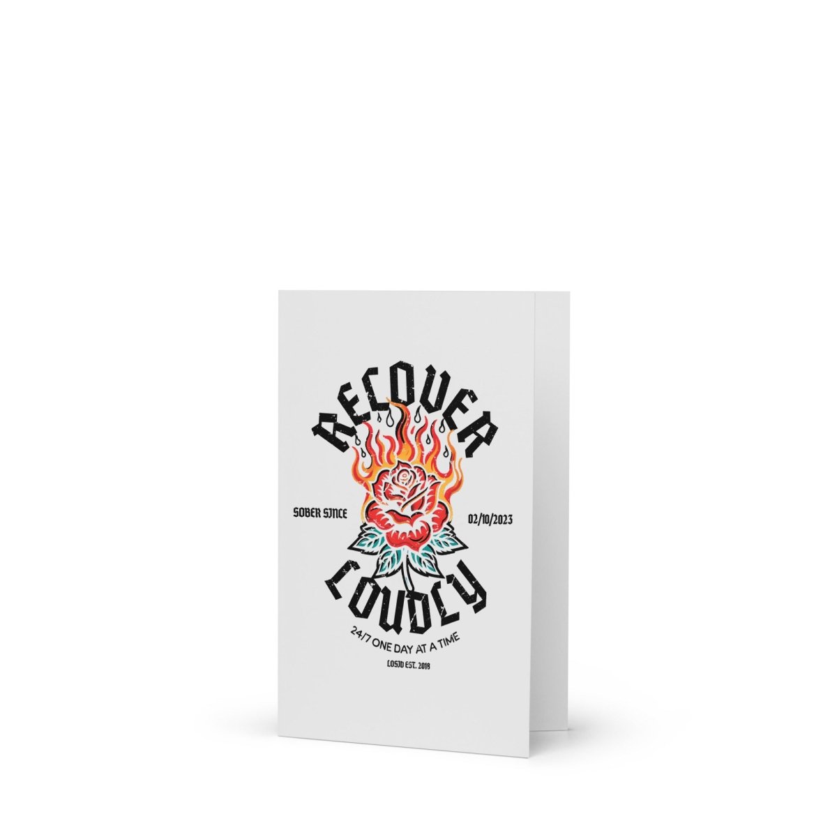 Loosid Recovery Loudly Sobriety Gift featuring the design