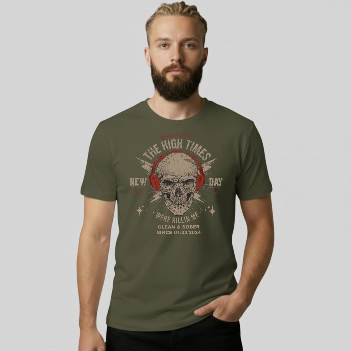 High Times Sober T Shirt flat lay styled image (view 13)