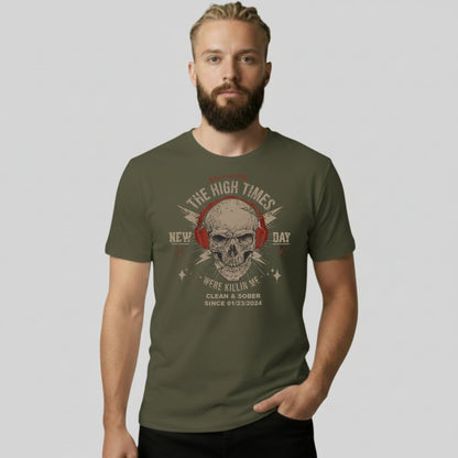 High Times Sober T Shirt flat lay styled image (view 13)
