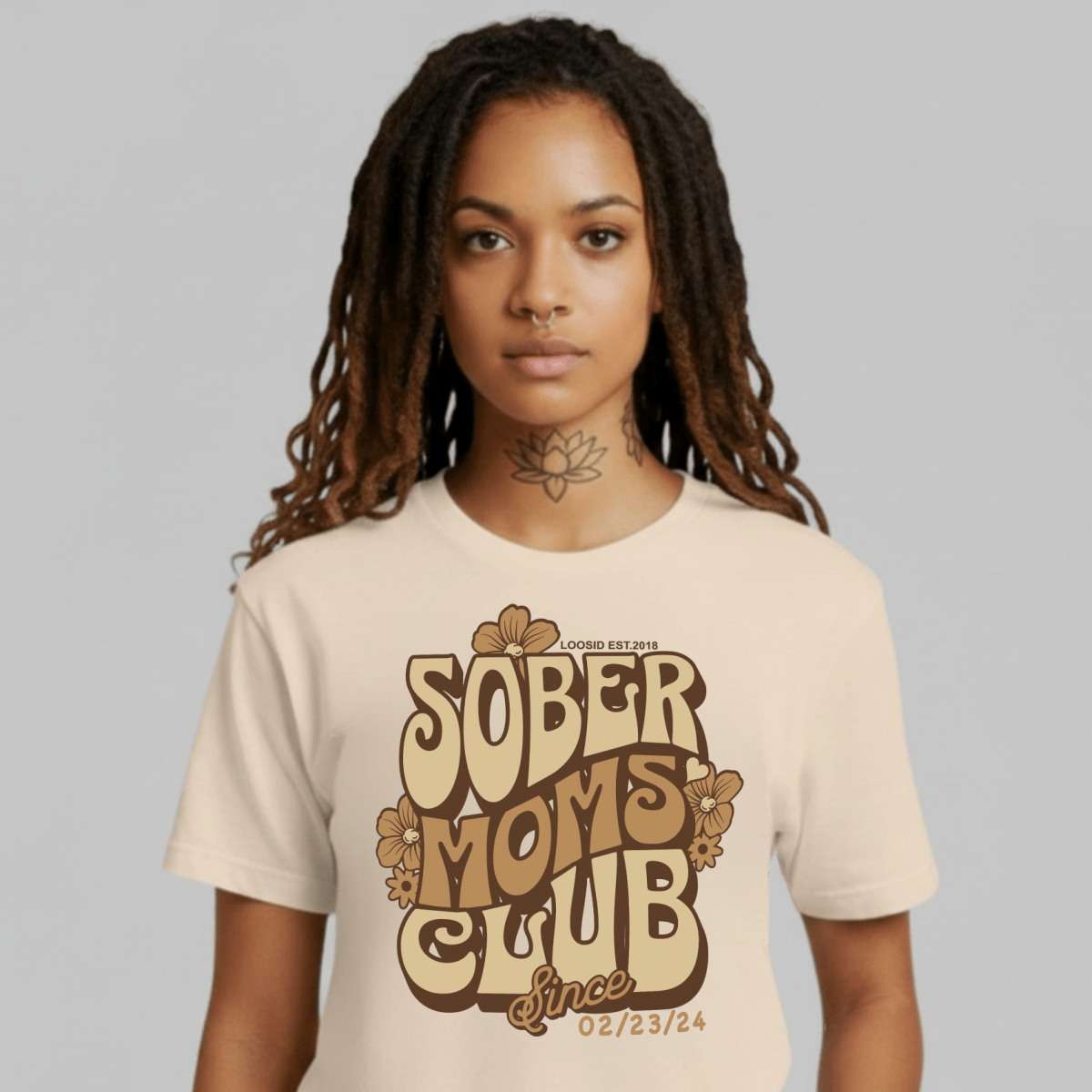 Sober Moms Sober T Shirt featuring the design (view 21)