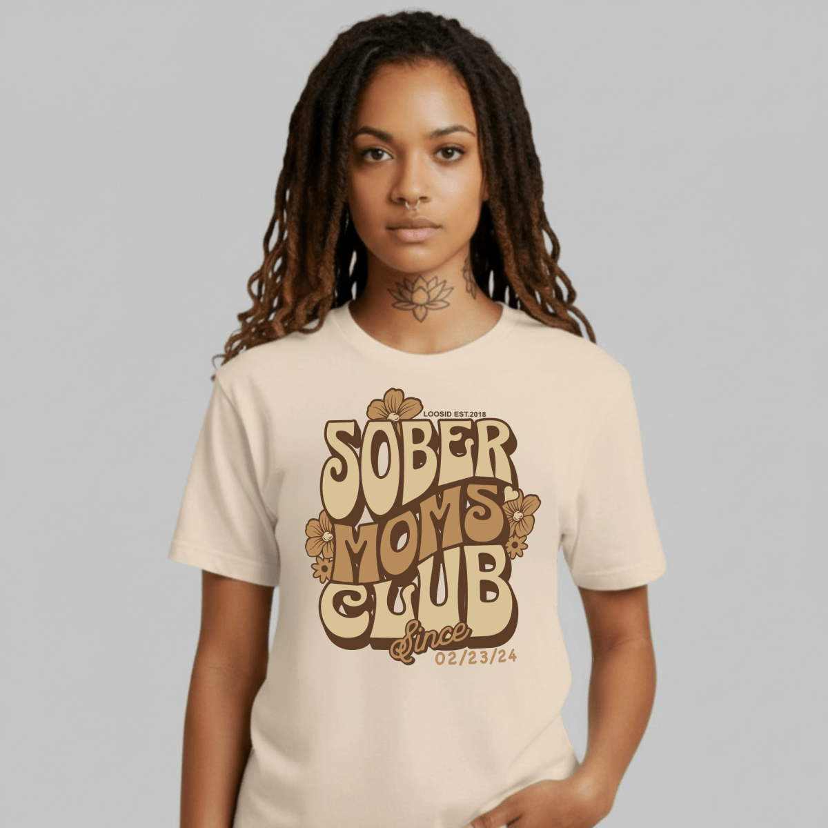 Sober Moms Sober T Shirt close-up view (view 22)