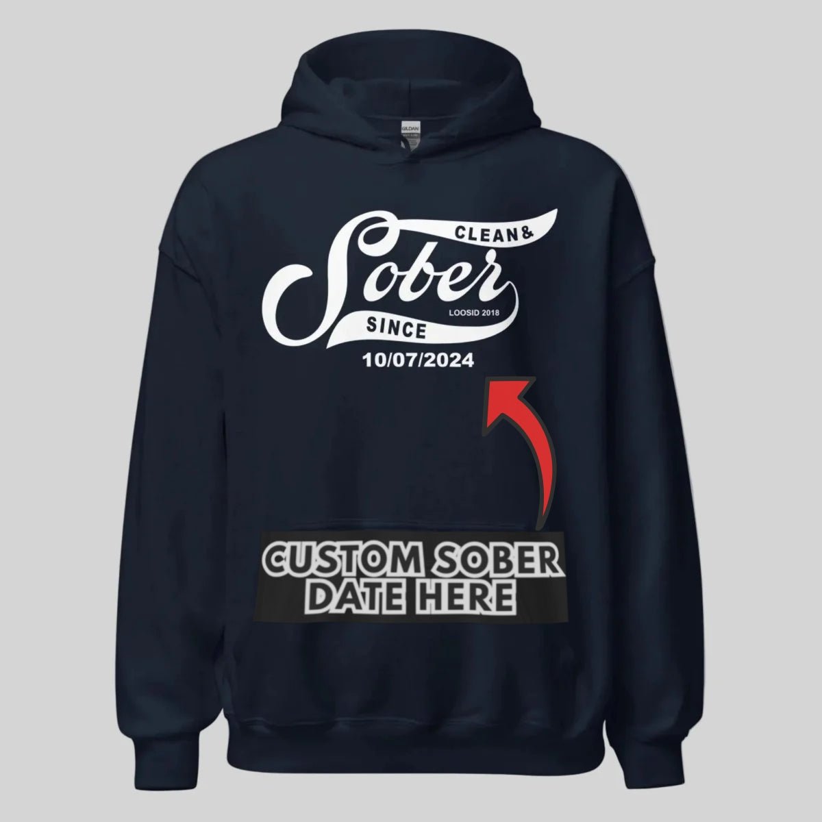 Sober Since Recovery Hoodie graphic detail (view 14)