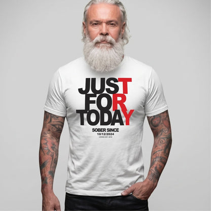 Just Try For Today Sober T Shirt back view (view 27)