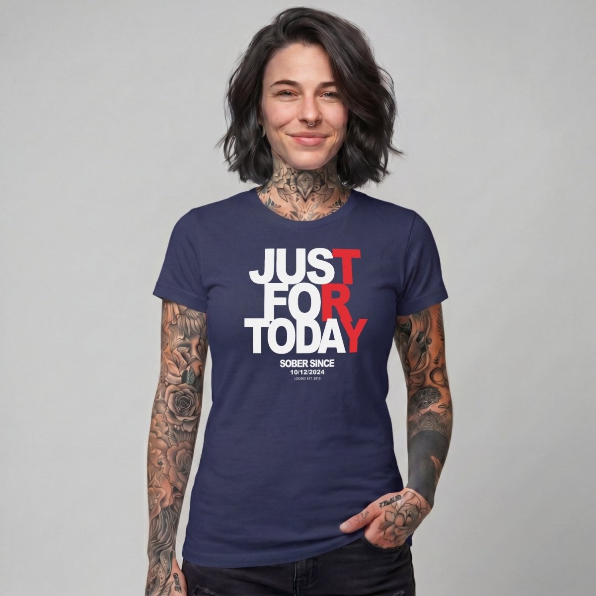 Sober T Shirt | Women's Just Try For Today Tee