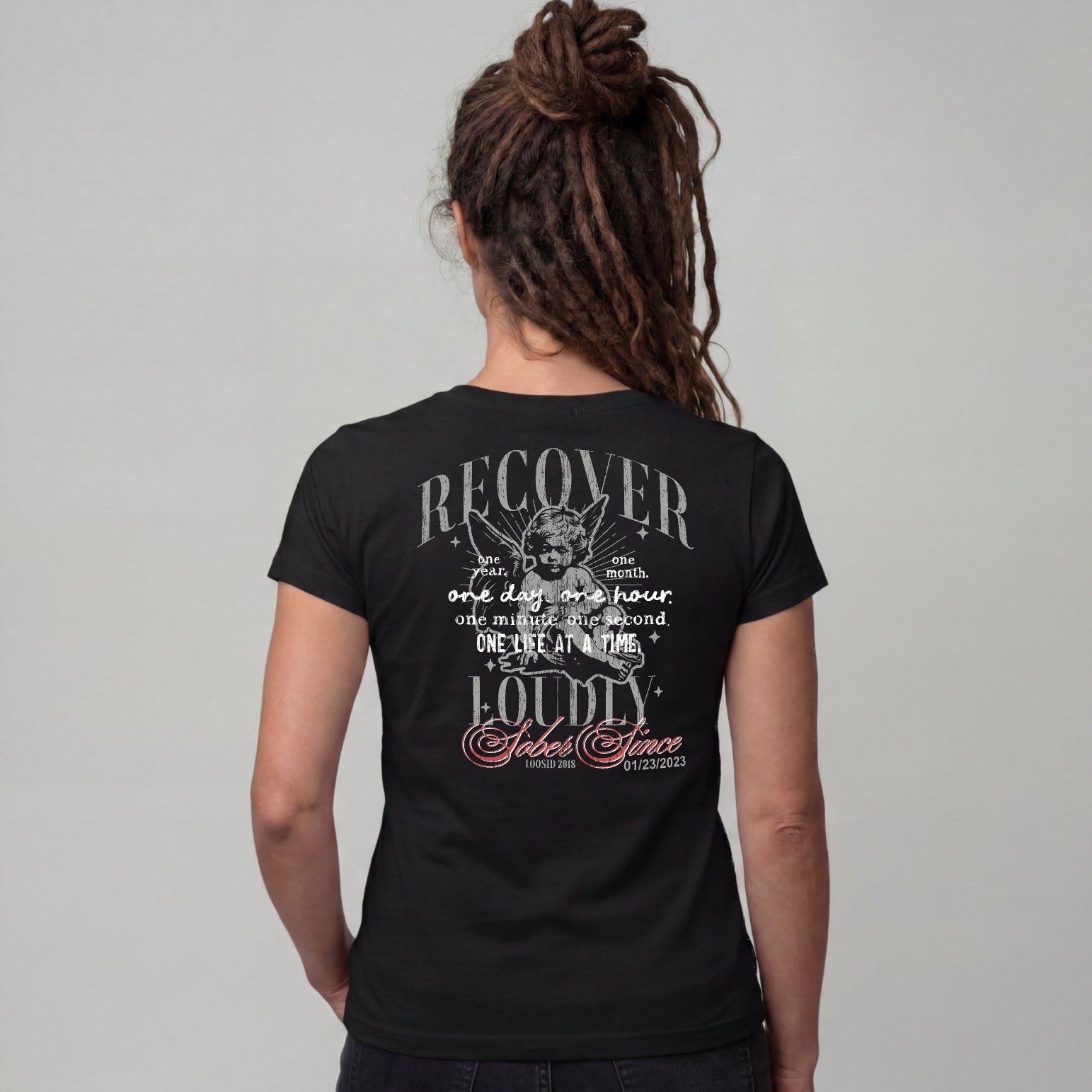 Recover Loudly Limited-Edition Women's T-Shirt with Recovery Date