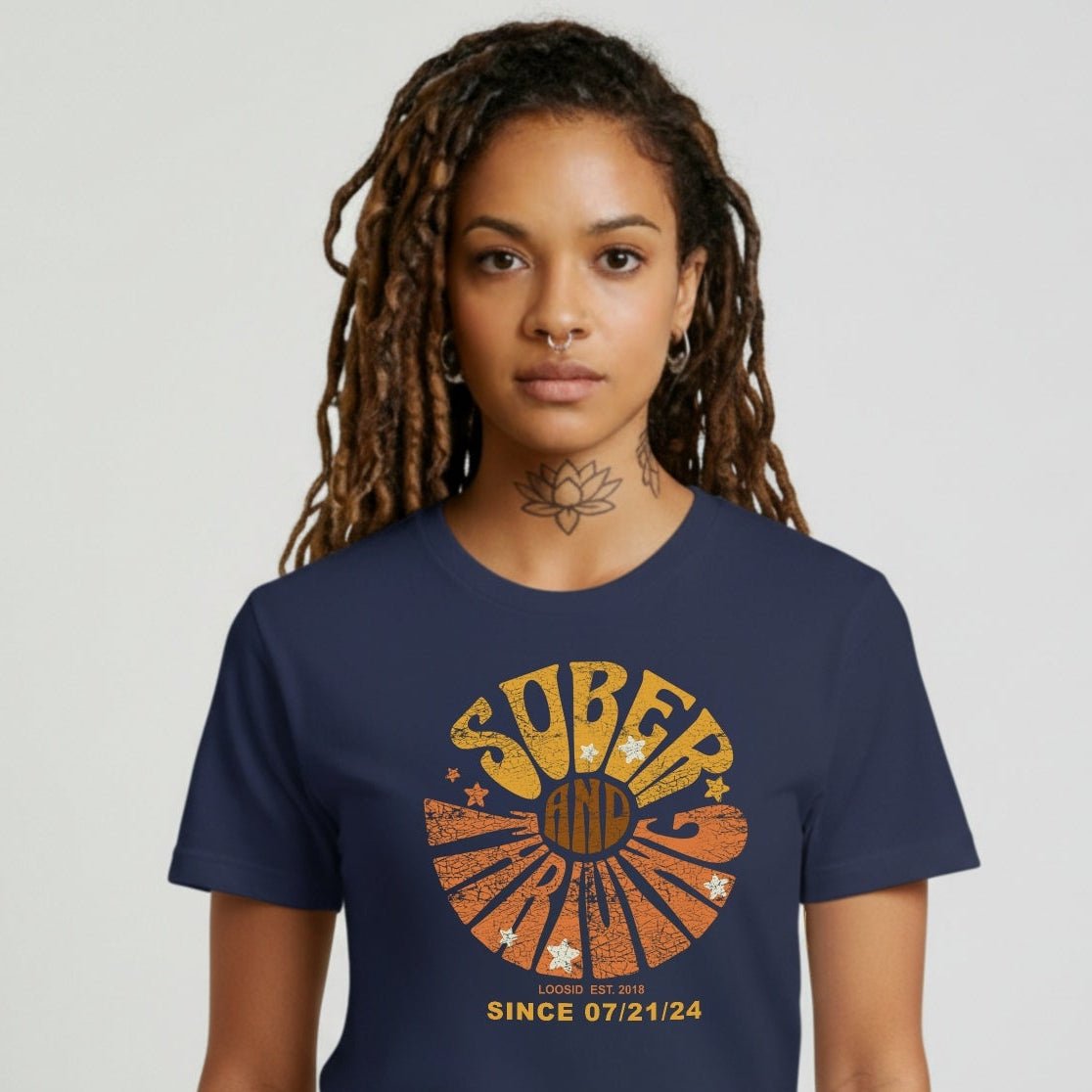 Sober and Thriving Sober T Shirt product photo (view 10)
