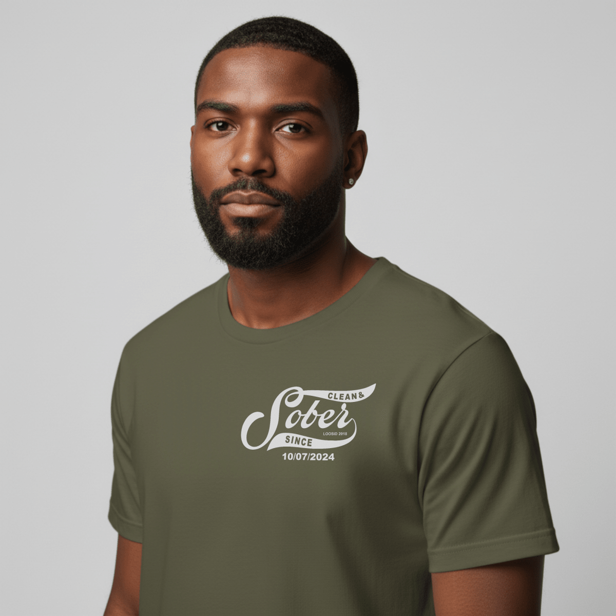 Loosid Sober Since Sober T Shirt featuring the design
