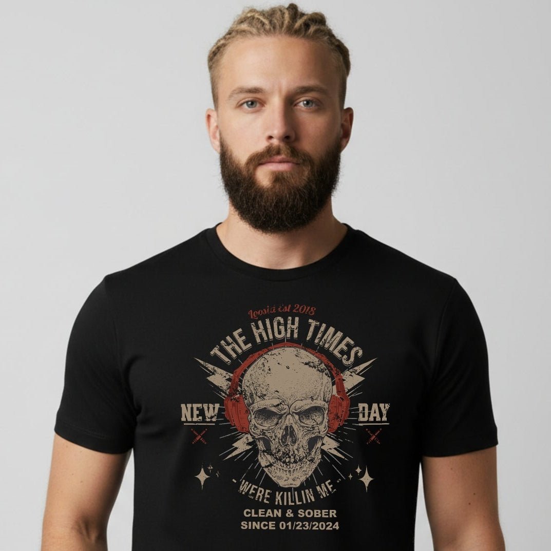 Loosid High Times Sober T Shirt featuring the design