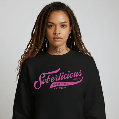 Soberlicious Recovery Hoodie lifestyle view (view 15)