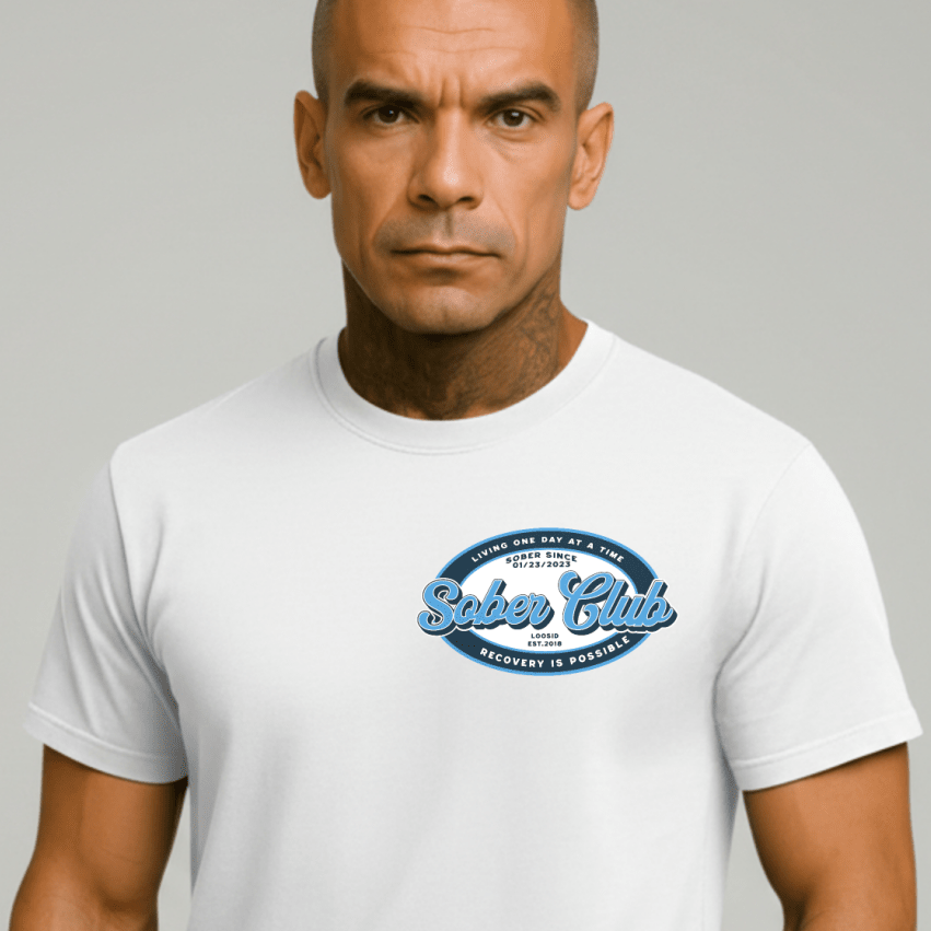Loosid Sober Club Sober T Shirt featuring the design