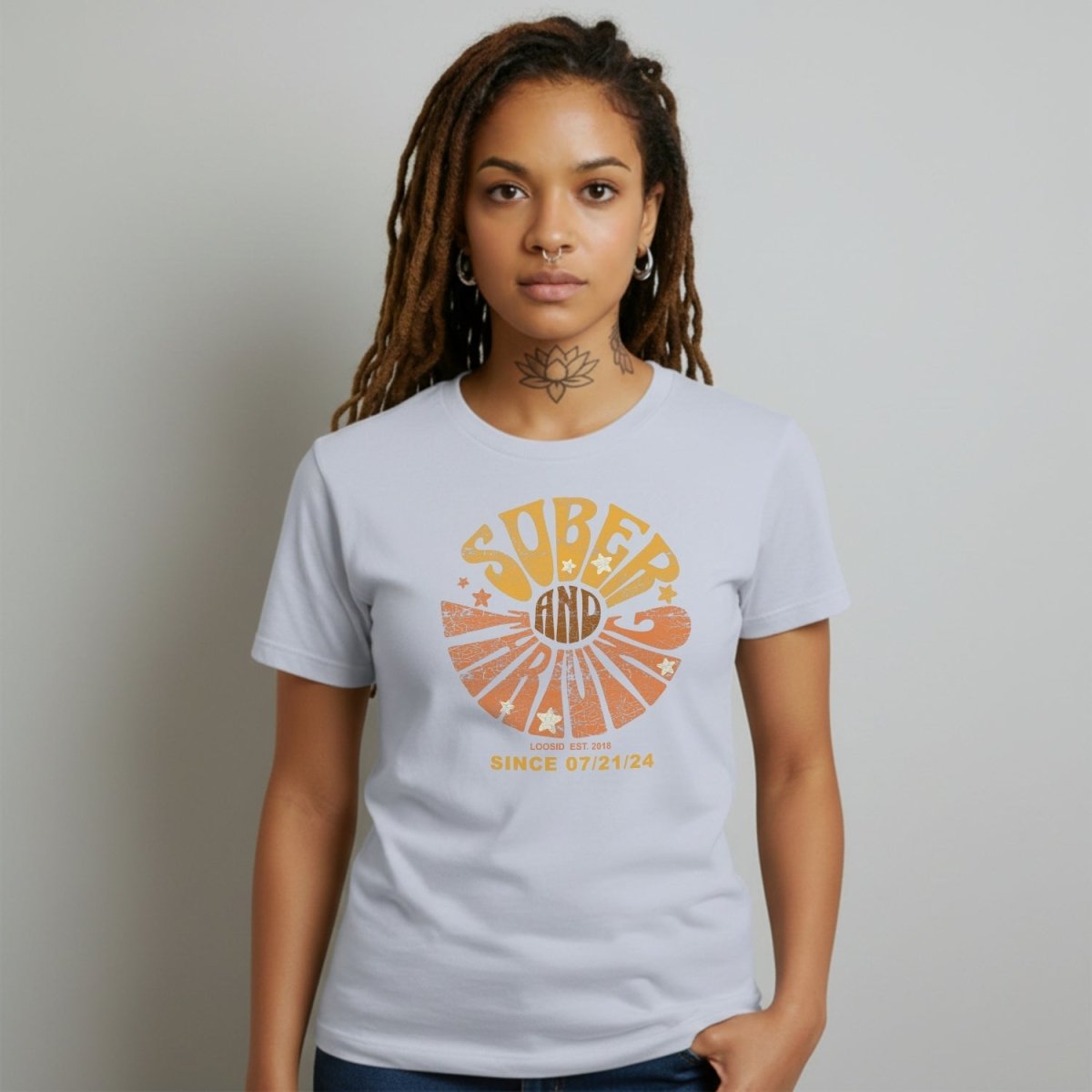 Sober and Thriving Sober T Shirt product photo (view 20)