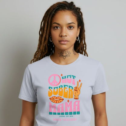 Hot Sober Mama Sober T Shirt fit detail (view 19)