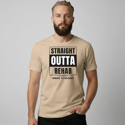 Straight Outta Rehab Sober T Shirt lifestyle view (view 25)