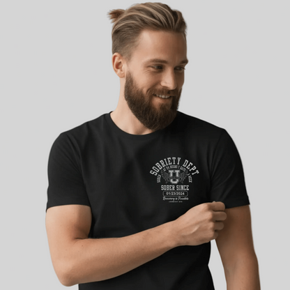 Sobriety Dept 24 7 Sober T Shirt lifestyle view (view 5)