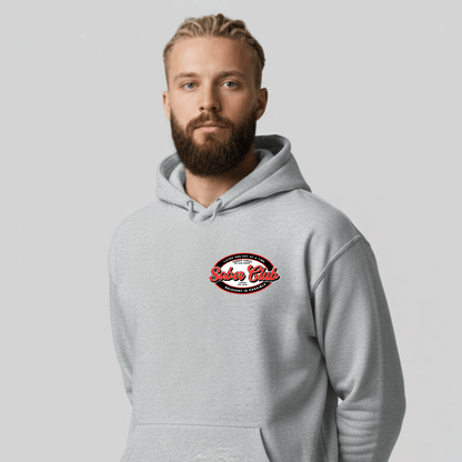 Sober Club Badge Recovery Hoodie graphic detail (view 14)