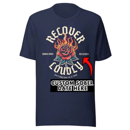 Recover Loudly Sober T Shirt packaging detail (view 8)