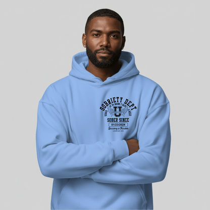 Sobriety Dept Recovery Hoodie back view (view 17)