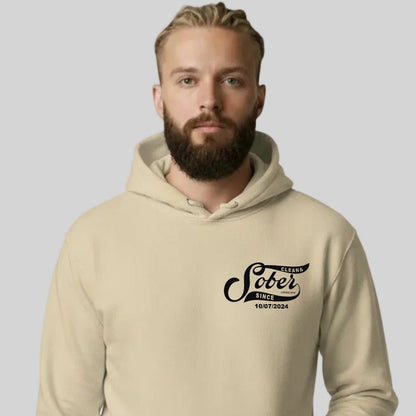 Sober Since Recovery Hoodie close-up view (view 42)