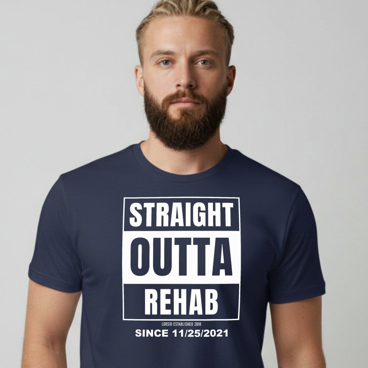 Straight Outta Rehab Sober T Shirt side view (view 6)