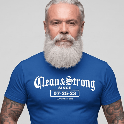 Recovery Date Men's Sobriety Sober T Shirt featuring the design (view 21)