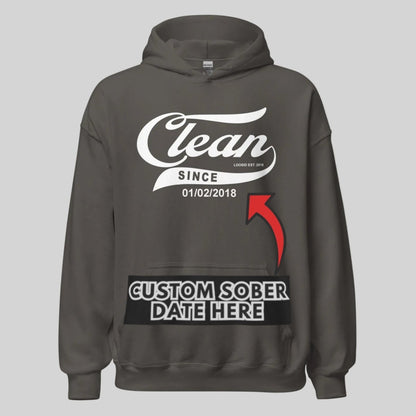 Clean Since Recovery Hoodie back view (view 37)