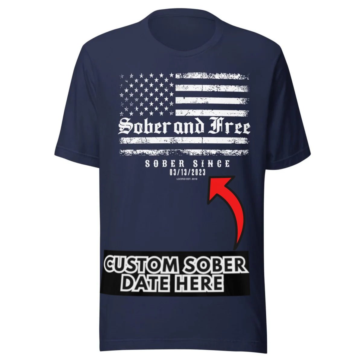 Sober and Free Sober T Shirt packaging detail (view 8)