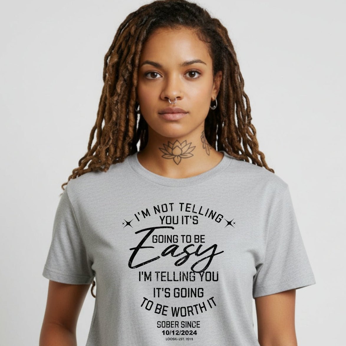Im Not telling Sober T Shirt flat lay styled image (view 13)
