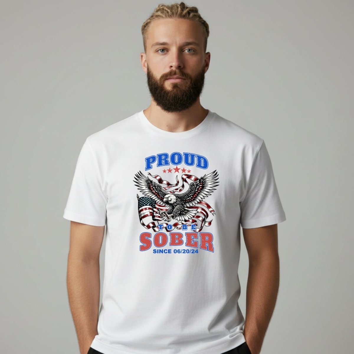Sober T Shirt | Men's Proud To Be Sober Tee