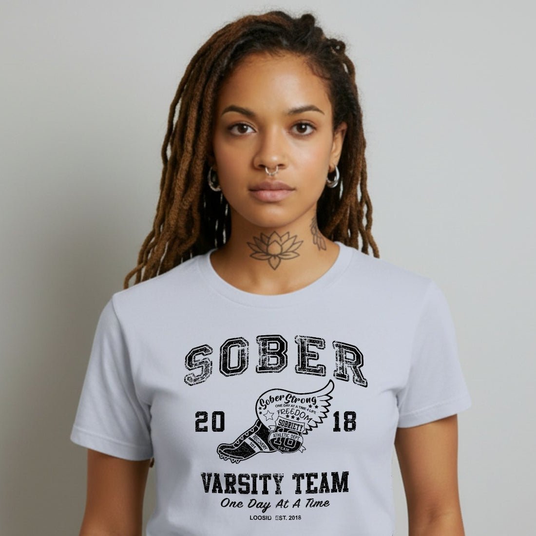 Sober Varsity Team Sober T Shirt close-up view (view 12)