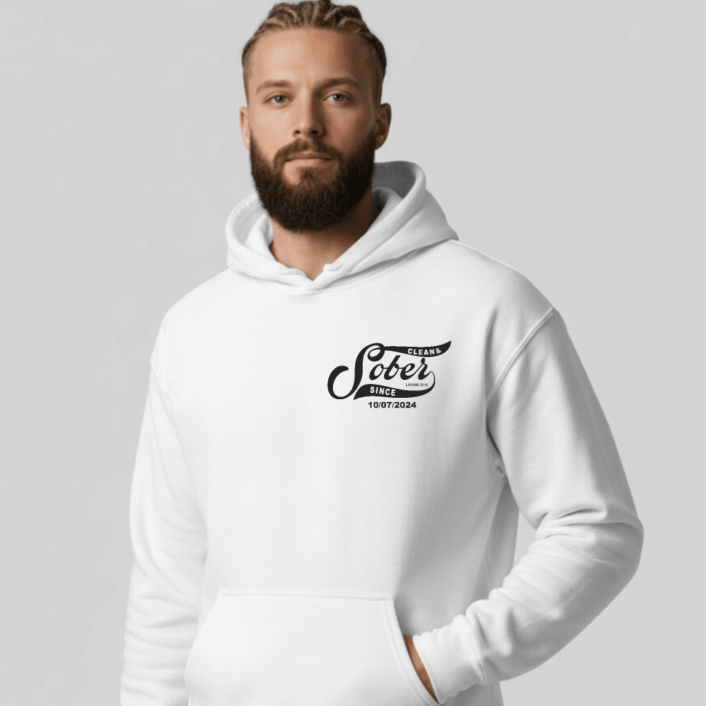 Sober Since Recovery Hoodie graphic detail (view 34)