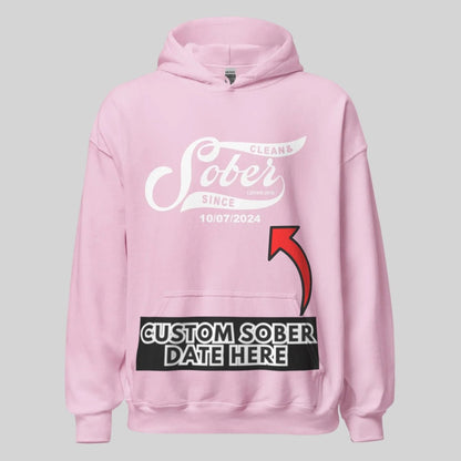 Sober Since Recovery Hoodie fit detail (view 49)