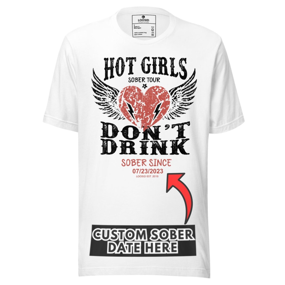 Hot Girls Sober T Shirt featuring the design (view 11)