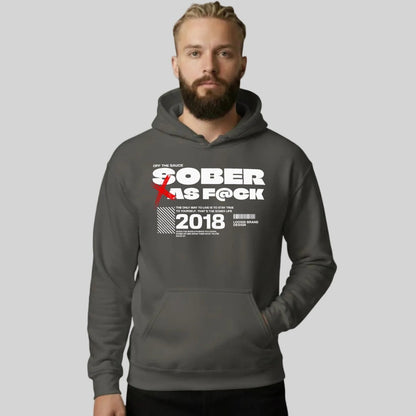 Sober As F*ck Recovery Hoodie graphic detail (view 4)